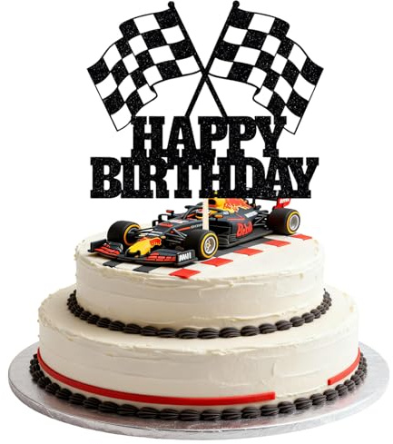 1 Stück Geburtstag Tortendeko, Happy Birthday Dekoration, Cake Deko für Jungen und Mädchen Geburtstagsfeier (Auto2)