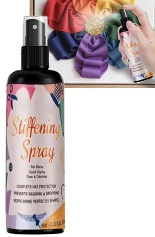 Starch Spray For Ironing, 100ml Fabric Stiffener, Straw Hat Stiffener Spray, Quick Drying Hardener, For Lace Wool Felt Crochet Craft Projects Holiday Decorations