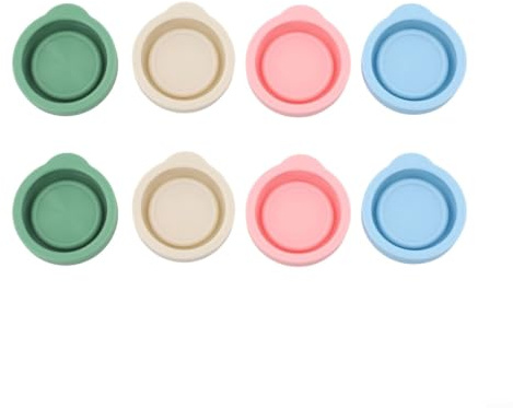 ReachMall Replacement Milk Bottle Tops 48mm Flexible Silicone Covers for UK Glass Pint Bottles - Airtight Snap Fit for Stanpac for libbey Easy Clean(8pcs)