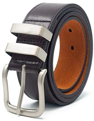 Ossi 38mm Leder gefüttert Gürtel mit doppelten Schleife in Braun 110cm