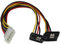 StarTech.com Adaptador Cable 30cm Divisor de 4 Pines a Doble SATA Ángulo Derecho Cierre Seguridad Pestillo Latches - 2x SATA - 1x LP4