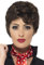 Smiffys Grease Rizzo Wig in Brown for Adults, Short and Curly, Officially Licensed, Iconic Rizzo Brown Wig Pre-Styled, Ideal for Matching Group Fancy Dress Outfits and Playful Events