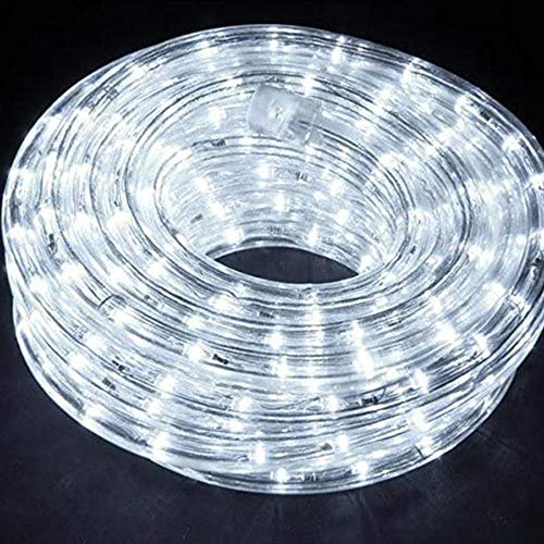 Tubo Luminoso 180 Luci LED Bianco Freddo 10 Metri, con Controller 8 Funzioni, per uso Interno ed Esterno