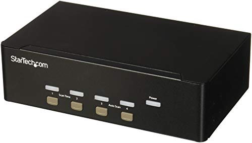 StarTech.com 4 Port KVM Switch mit Dual-VGA und 4-fach USB Hub - USB 2.0