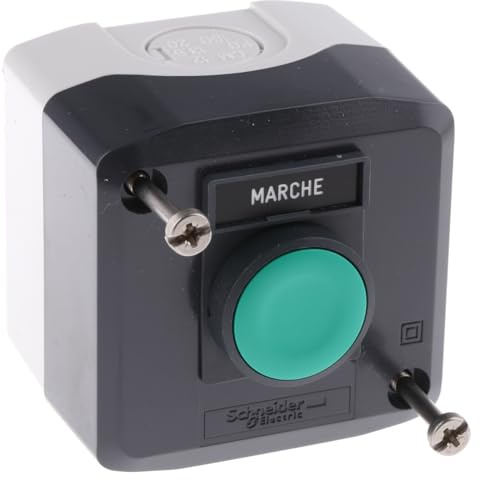 Schneider Electric XALD101 Control Station, Constn Grnpbno Flsh Mrk Marche