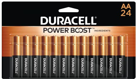 Duracell - Batterie alcaline AA CopperTop - lunga durata e multiuso Doppia A batteria per uso domestico e aziendale - 24 count