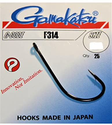 Gamakatsu F314 Fly Hook - 25 Angelhaken für Angelfliege & Streamer, Fliegenhaken zum Fliegenfischen auf Forellen & Raubfische, Größe:4