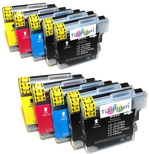 10x Brother DCP 195 C Premium XL Druckerpatronen. Sehr Gute Laufleistung und Preiswert!