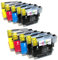 10x Brother DCP 195 C Premium XL Druckerpatronen. Sehr Gute Laufleistung und Preiswert!