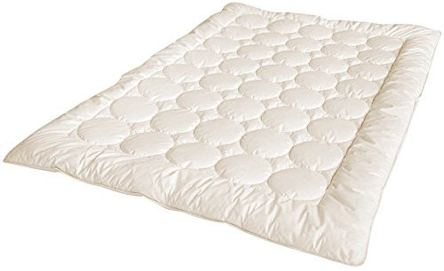 Öko Planet Sommerdecke mit Yak-Haar Füllung 200x220 cm, leichte Bettdecke mit Bio Baumwollbezug, Made in Germany