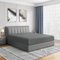 Cathay Luxus-Spannbetttuch, seidig-weiches Polyester, Einzelbett, Queen-Size-Größe, Grau