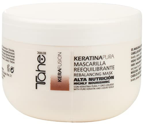 Tahe Kerafusion Mascarilla Reequilibrante con Queratina Pura para cabellos secos, Alta Nutrición, 300 ml