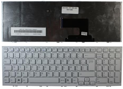 Sony Vaio VPCEH3U1E/B Laptop-Tastatur, weißer Rahmen, französisches Layout, Ersatz
