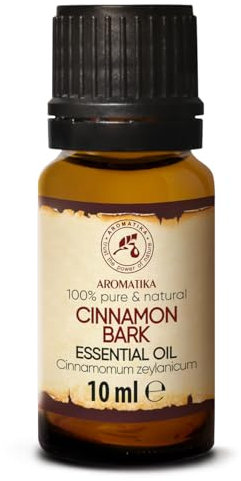 Zimt Ätherisches Öl 10ml - Cinnamomum Zeylanicum - Sri Lanka - 100% Reine & Natürlich Zimtöl - Zimtrindelöl für Gute Laune - Aromatherapie - Kosmetik - Öl Brenner - Raumduft