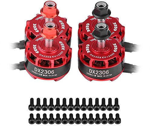 RC Drone Brushless Motor, 4 Pcs DX2306 2400KV 2-4 S CW CCW Metall Motor für X210 X220 250 Drone