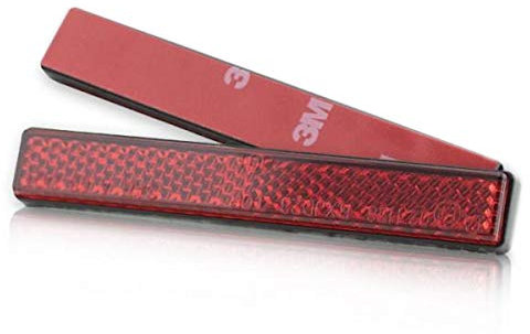 Reflektor Motorrad hinten rot 100x13mm selbstklebend Rückstrahler Katzenauge Roller Quad E-geprüft