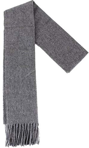Locharron of Scotland Uni Schal aus Lammwolle, Stahlgrau, grau, One size