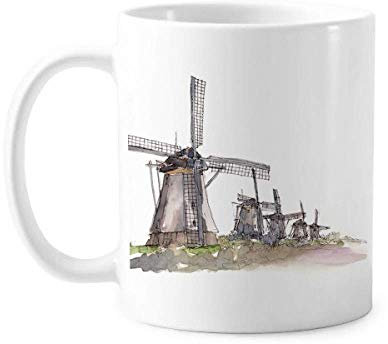 Windmühle in Holand Art Deco Geschenk Mode Tasse Keramik Kaffee Porzellan Tasse Geschirr