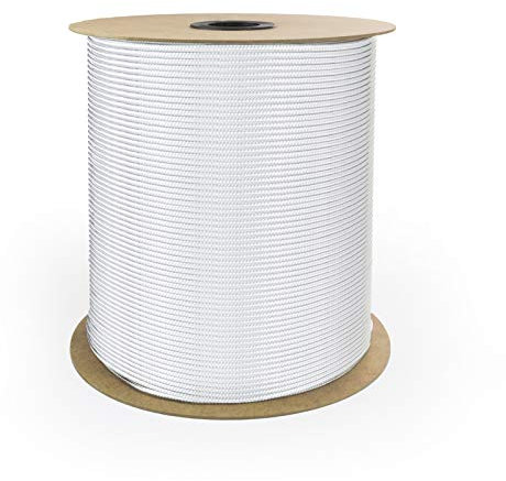 DQ-PP POLYPROPYLENSEIL | 5mm | 50m | Weiss | Traglast bis 244 kg Flechtleine Textilseil Leine Schnur Rope Kordel Kunststoffseil geflochten
