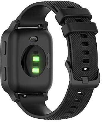 RuenTech, cinturino di ricambio compatibile con Umidigi Uwatch3 GPS, cinturino di ricambio per Umidigi Uwatch3 GPS, cinturino di ricambio in silicone, accessorio (nero)