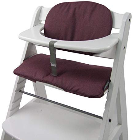 BAMBINIWELT Hochstuhl Sitzkissen für HAUCK Auflage Sitzkissen Ersatzbezug Schonbezug RUND XX (bordeaux)