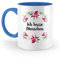 Galeriemode Ich hasse Menschen Rosa Blumen - Zweifarbige Tasse -330ml-Blau