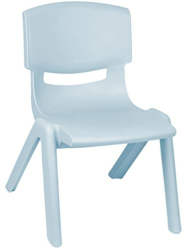 alles-meine.de GmbH Kinderstuhl/Stuhl Farbe wählbar blau/eisblau - Pastell - Plastik - bis 100 kg belastbar/kippsicher - für INNEN & AUßEN - 0-99 Jahre - stapelbar - ..