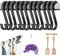 S-förmige Haken, mattes Finish, S-Haken, Aluminium, robust, S-Haken zum Aufhängen von Pflanzen, Kaffeetassen, Töpfen und Pfannen, Kleidung in Küche, Bad, Werkstatt, Garten, Mattschwarz, 15 Stück