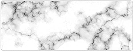 Anawakia Mausunterlage Gaming Mauspad Schreibtischunterlage rutschfeste Gummiunterseite Marmor der modernen Kunst XXL Gaming Mauspad Verlängertes Mauspad (Weiß b,900x400x3mm)
