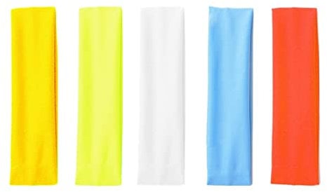 MenYiYDS-5 Stück Sport-Yoga-Stirnband elastisches Stirnband, geeignet für Jungen, Mädchen und Frauen