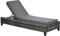 Outsunny Polyrattan Gartenliege mit Kissen Sonnenliege 5-stufig verstellbar Rattanliege Gartenmöbel Liege Stahl Grau 72 x 198 x 30 cm