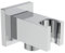 Shower Head Holder and Wall Outlet - Ideal Standard Idealrain Square Shower Head Holder and Outlet, Chrome, BC771AA