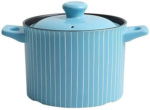 GRAWIT Nouvelles marmites en céramique avec Couvercle Maison utilisée à la Vapeur ragoût d'oeufs marmite Pas Cher Four hotpot cocotte Thermique cuiseur (Taille : 2,5 l) Made in China