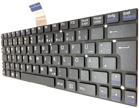 T-ProTek DEUTSCHE - schwarz ohne Rahm Tastatur kompatibel für Sony Vaio SVT11