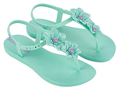 Ipanema Sandali da bambina classe Flower Kids, verde lilla, 27/28 EU