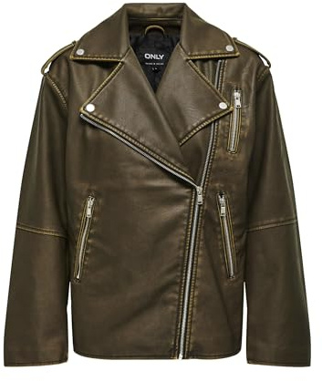ONLY Damen Onlmontana Faux Leather Biker CC Otw Bikerjacke (1er Pack)