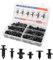 Adunsiaoto 190 Pezzi Universali Rivetti in Plastica per Auto Carrozzeria Interni, Kit di Rivetti in Plastica Nera per Auto, Universal Auto Nero Clip Nylon Rivetto Plastica, Accessorio per Veicoli