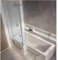 Milano Elswick White 1700mm x 850mm Left Hand Square Shower Bath Chrome Screen