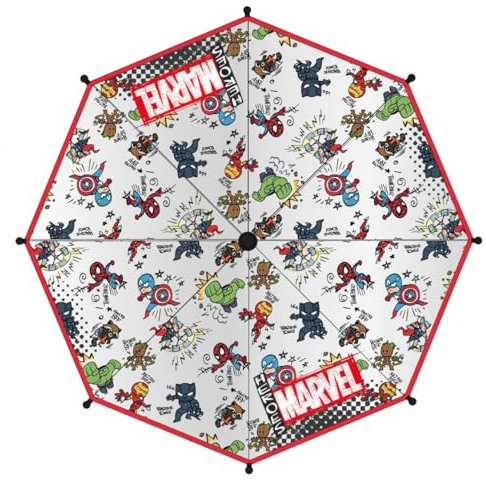 Marvel Bubble-Regenschirm - Manuelle Öffnung - Superhelden Druck - Hergestellt aus 100% POE mit Fiberglas Rahmen - Original Produkt in Spanien entworfen