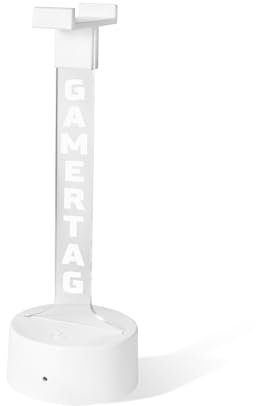 Getname Necklace Custom Username Gaming Headphone Stand 12 Color Light Headphone Holder Gamer Gifts Acrylic Headphones Stand Gaming Accessories Game Room Decor Birthday Gifts for Him Gaming Decor