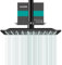 AULEEND Square Rain Shower Head, High Flow Stainless Steel,Work with Any Decorative Style，All Metal Rainfall Shower Head (Matte Black, 10)
