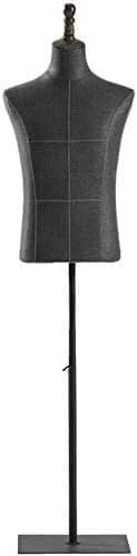 Schaufensterpuppe, weibliche Schneiderpuppe, Torso, Schneiderpuppe, Schneiderpuppe, verstellbare männliche Schaufensterpuppe aus Metall, Torso, Körperbüsten mit Schwarze
