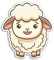2 x 10 cm Schaf-Vinyl-Aufkleber – Lamm, Bauernhof, Tier, Kawaii-Augen, Charaktere, Kinder, Cartoon, niedliche Mädchen und Jungen, Scrapbook Aufkleber #81995