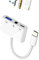 Lightning to 3.5mm Headphone Jack Adapter(3 in 1)USB OTG 3.0 Keyboard Mouse Camera Flash Drive for Apple iPhone 14 pro max Aux Audio Charger Cable Splitter Connector for iPad Earphone Charging Adaptor