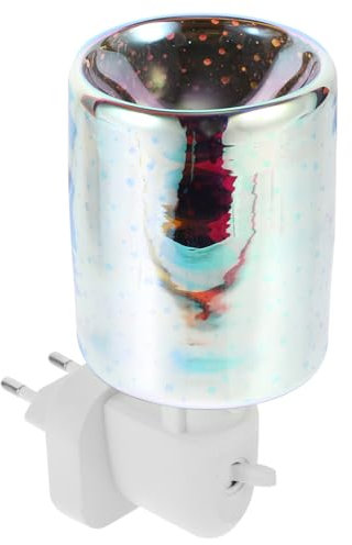 GARVALON Duftwachswärmer Elektrisch Glas Duftwärmer Rauchfreier Wachswärmer Mit Glühbirne Kerzenwärmer Schmelzduftwärmer Für Zuhause Büro Spa