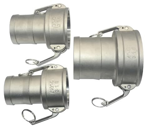 1pc 304 Stainless Steel Type C Garden Sprinkler camlock Fitting Adapter Barb Camlock 1/2 3/4 1 1-1/4 1-1/2 2 2-1/2 3 4(4)
