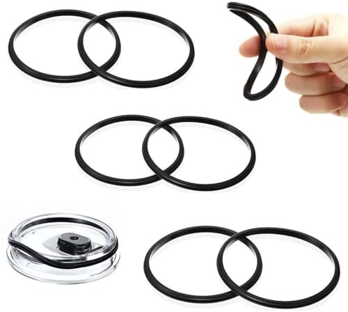 20 Oz Replacement Lid Seal Gaskets fit for Yeti Stainless Steel Insulated Tumbler Mugs, Rubber Cup Lid Ring Compatible with Yeti Rambler 6 PCS (6)