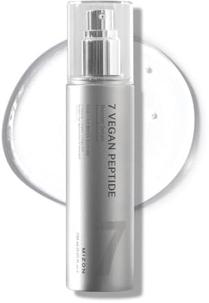 [MIZON] 7 VEGAN PEPTIDE BOOSTER SERUM (150ml) Korean Skincare – Glass Skin in 7 Seconds – Pore Reduction – 7 Anti-Blemish Solutions – Hydrates & Enhances Your Skin
