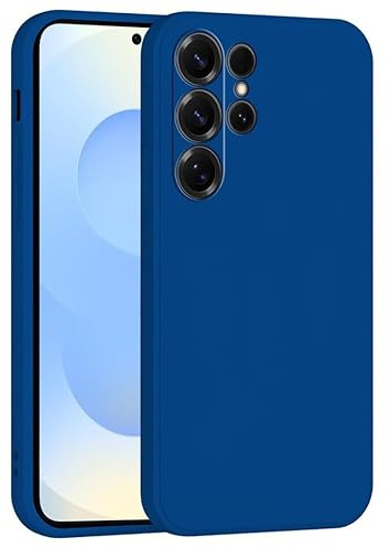 Mixroom - Cover Custodia Case per Samsung Galaxy S23 Ultra Protezione Fotocamera in Silicone TPU Morbido Opaco Bordi Piatti Colore Blu