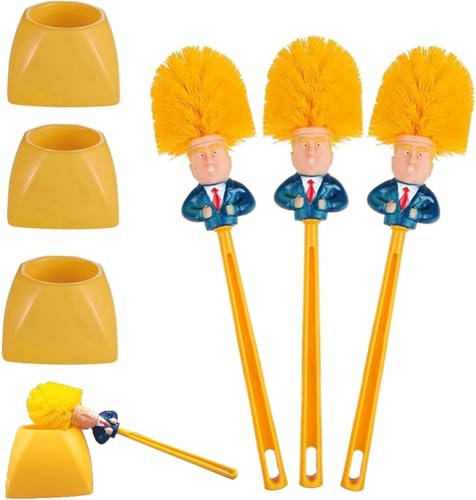EnixwH 2 Pièces Brosse Toilettes WC, Brosse WC Murale/Au Sol, Balai Toilette et Support, Séchage Rapide sans Odeur Toilet Brush, Cadeau Amusant, pour La Maison, La Salle De Bain